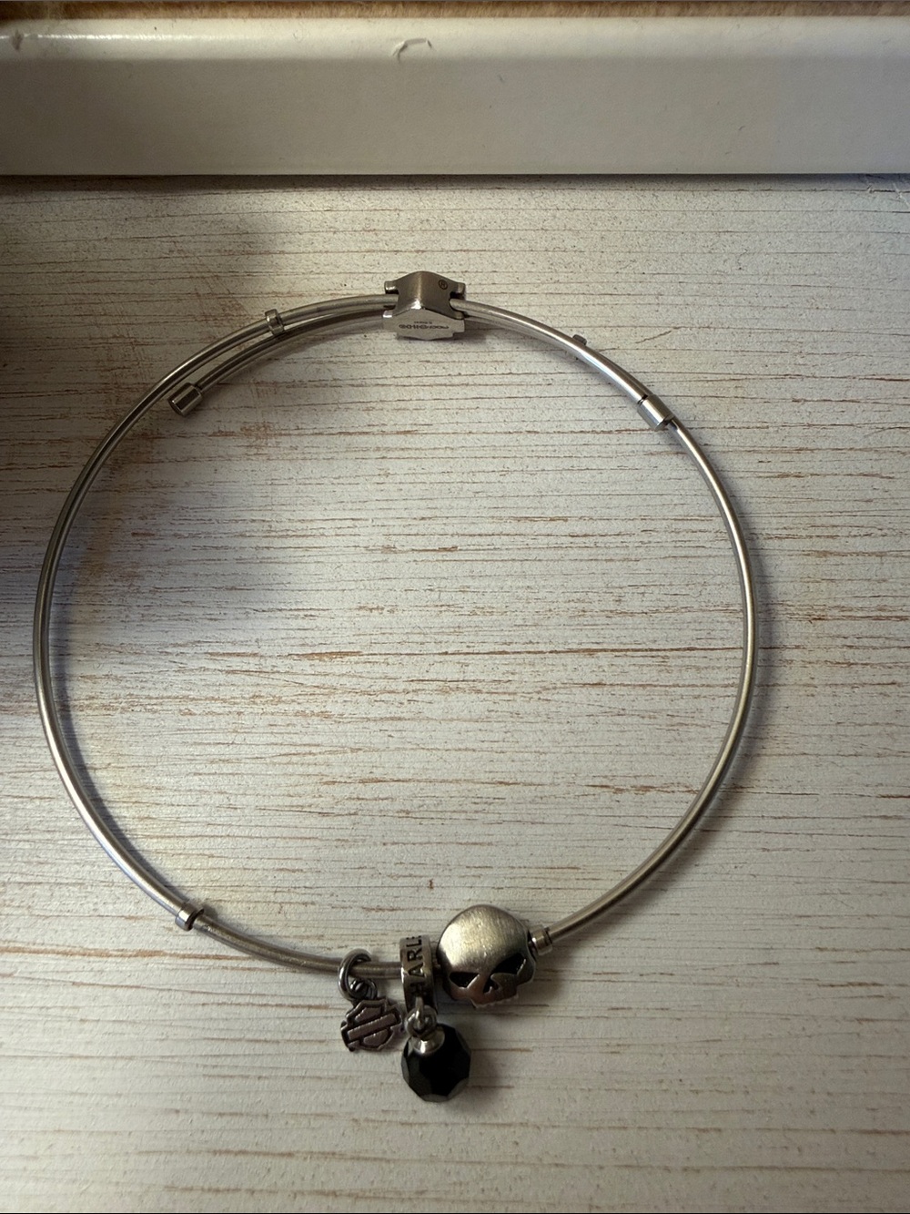 💀 Harley-Davidson Cable Willie G Skull Charm Bracelet